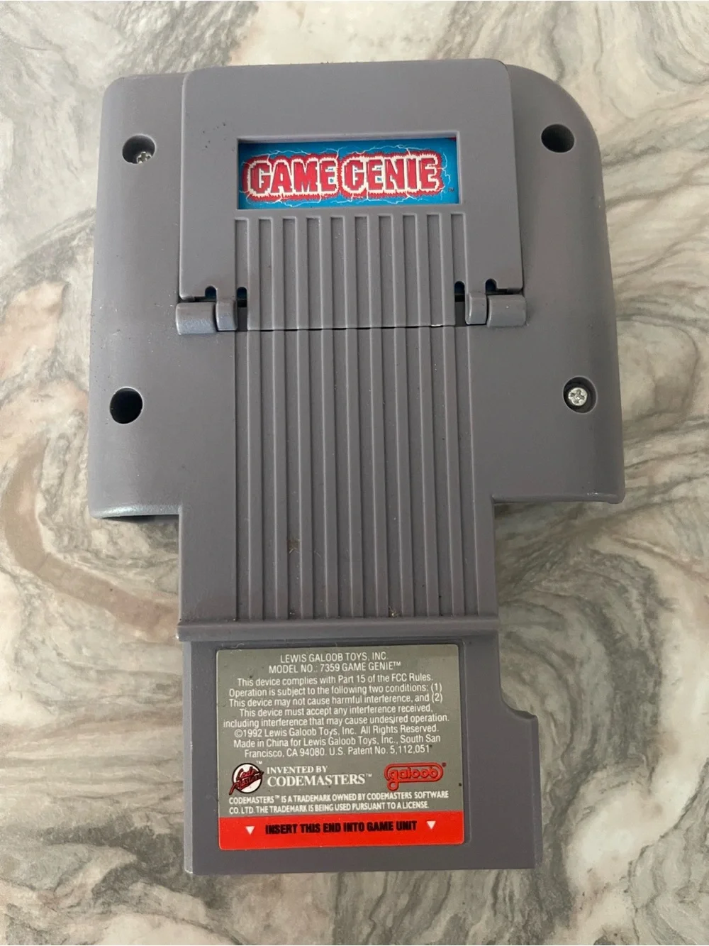 Game Genie Video Game Enhancer - Gray